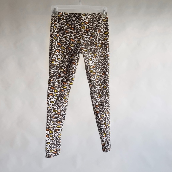 Leopard Print Cotton Stretch Junior Leggings  s:18 - Picture 2 of 2